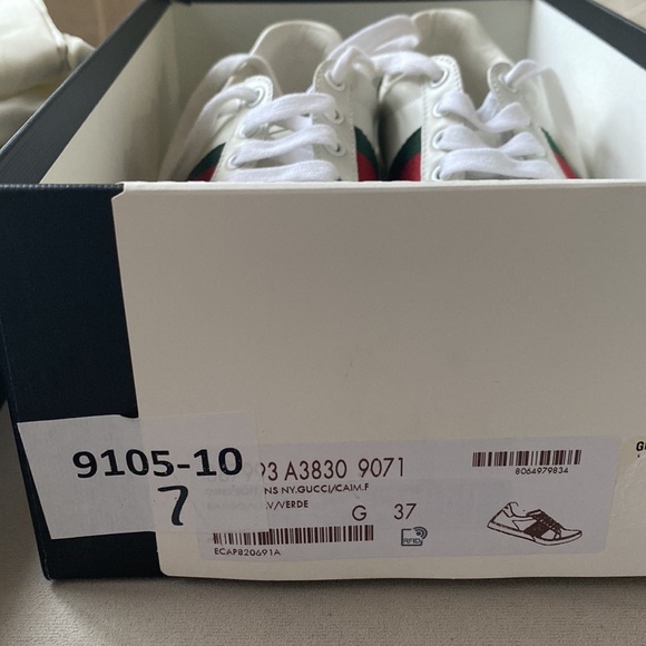 GUCCI Women’s Calfskin Crocodile ACE SNEAKER UK SIZE 37 US SIZE 7 - Picture 6 of 7